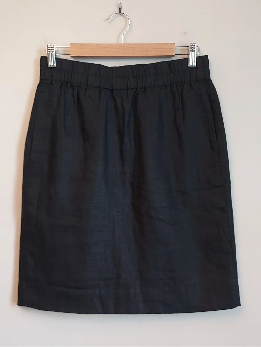 J. Crew Black Linen Skirt Size Small